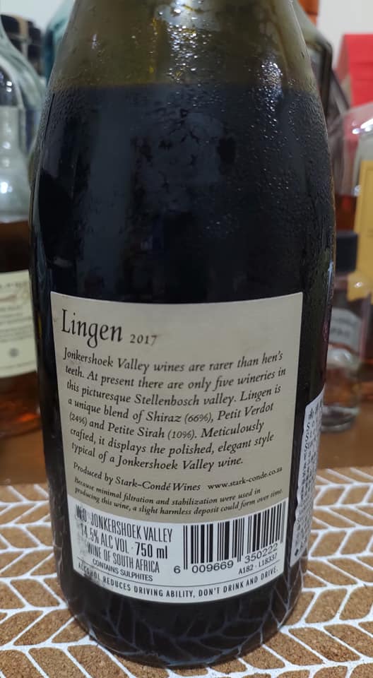 南非名莊單一園之作2021家樂福葡萄酒 Lingen Stark Conde wines 2017 兩酒之間 葡萄酒 威士忌